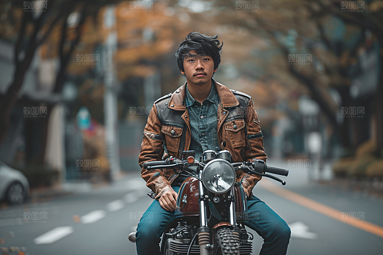 机车人物高清赛车摄影图