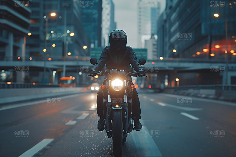 模特车公路时尚摄影图