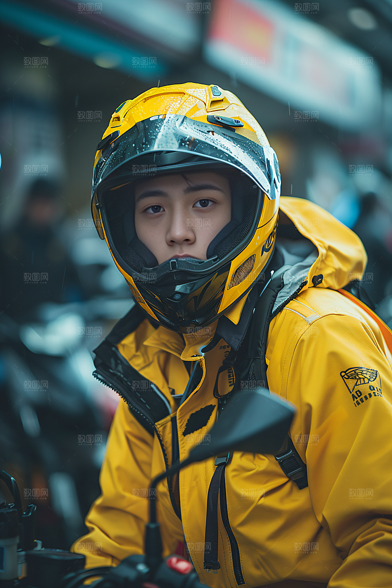 模特车公路骑行摄影图