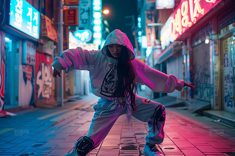 跳街舞的人帅气培训摄影图