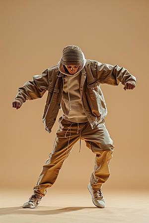 跳街舞的人KPOP肖像摄影图