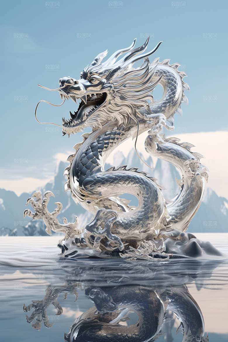 机甲金属龙3D新年效果图