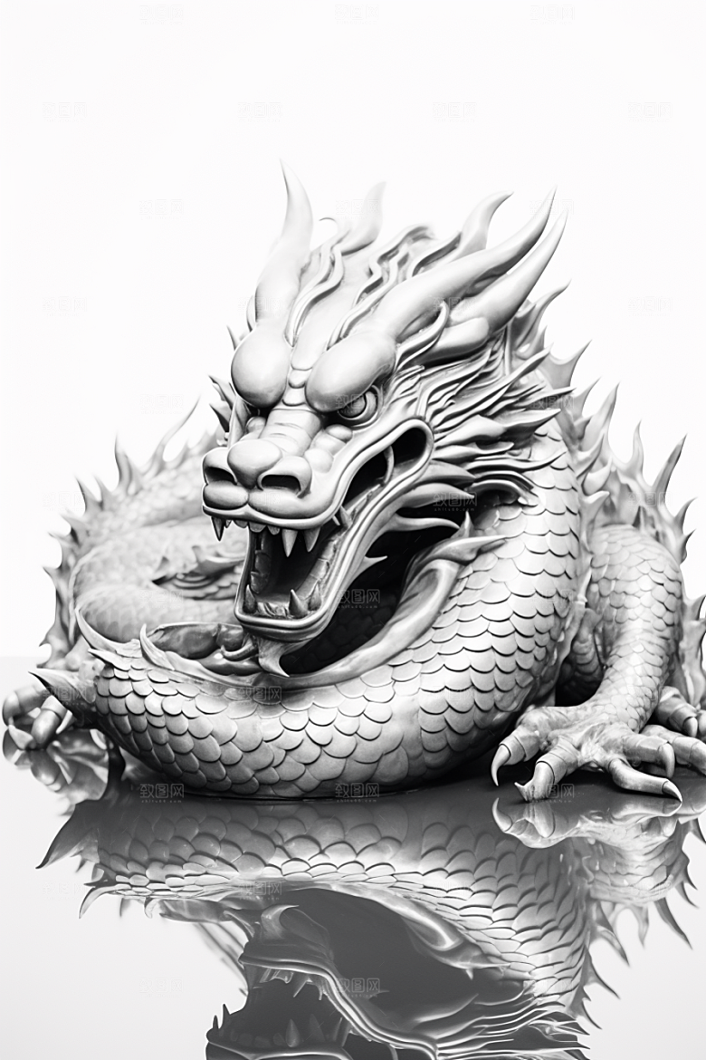 机甲金属龙3D春节效果图