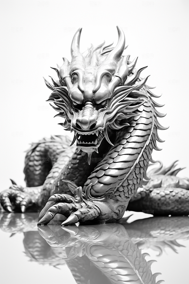 机甲金属龙模型新年效果图