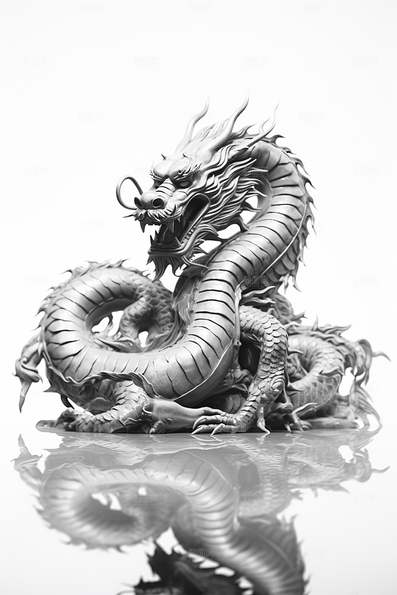 机甲金属龙新年质感效果图