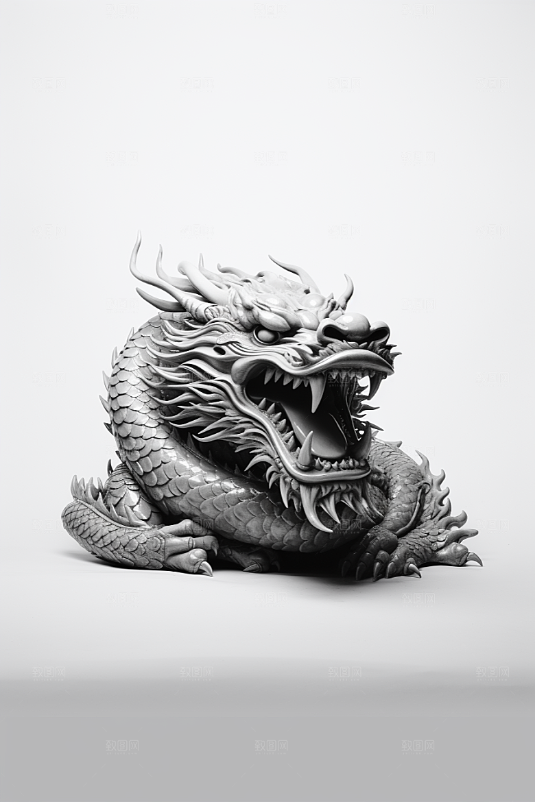 机甲金属龙新年模型效果图