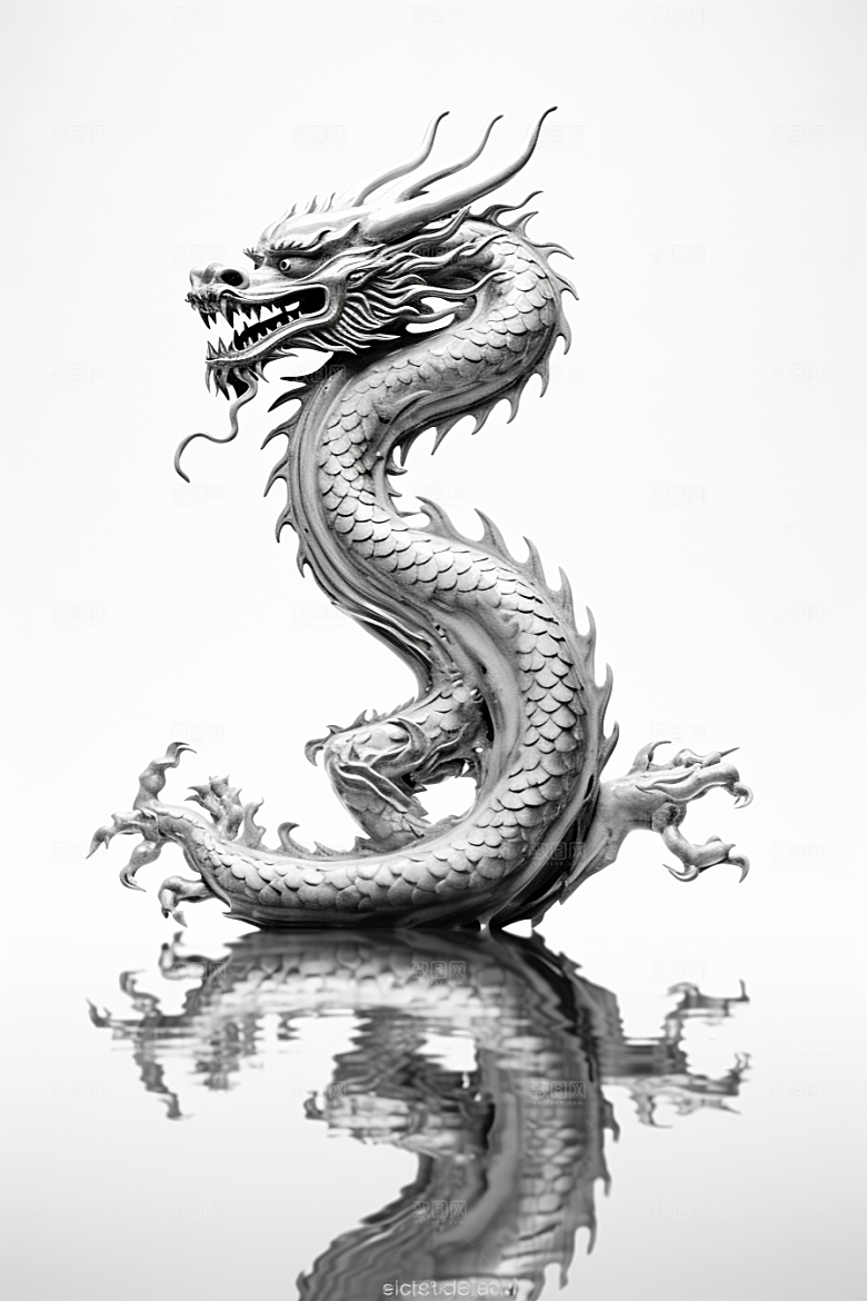 机甲金属龙模型龙年效果图