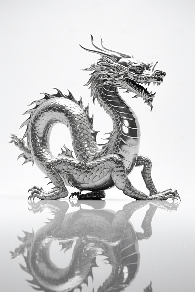 机甲金属龙新年模型效果图