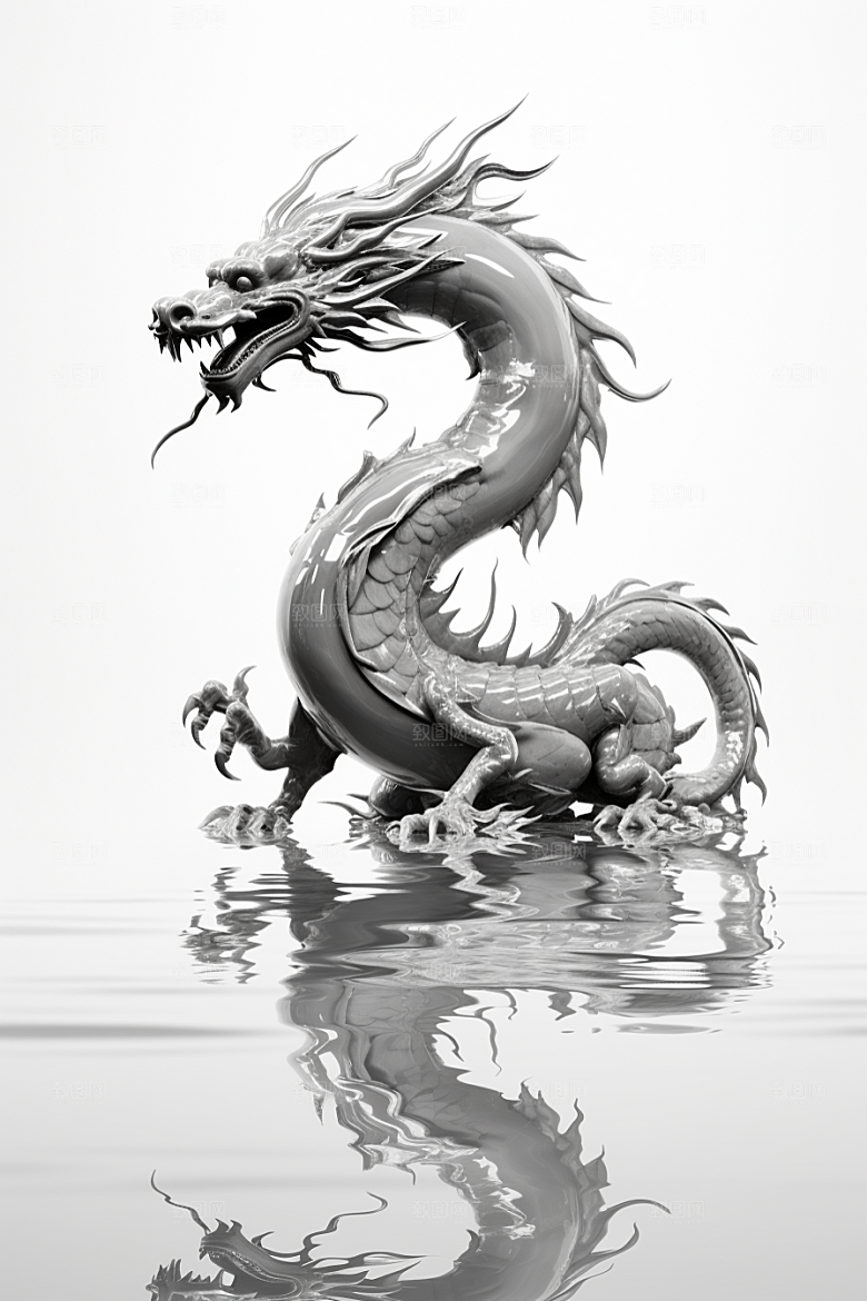 机甲金属龙机械感龙年效果图