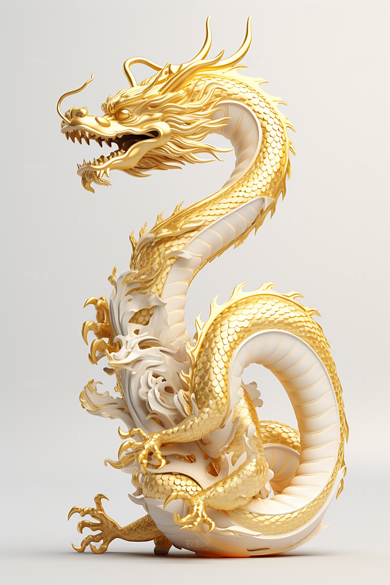 机甲金属龙春节新年效果图