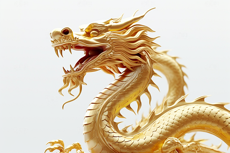 机甲金属龙模型新年效果图