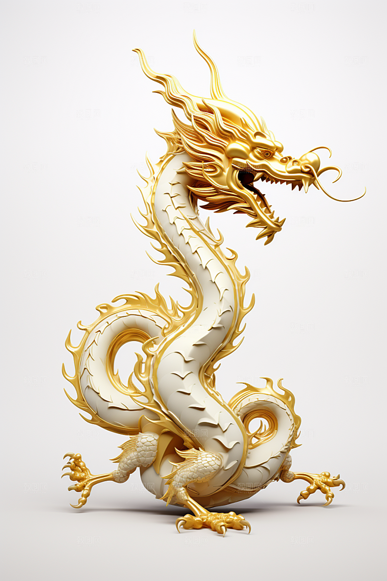 机甲金属龙3D春节效果图