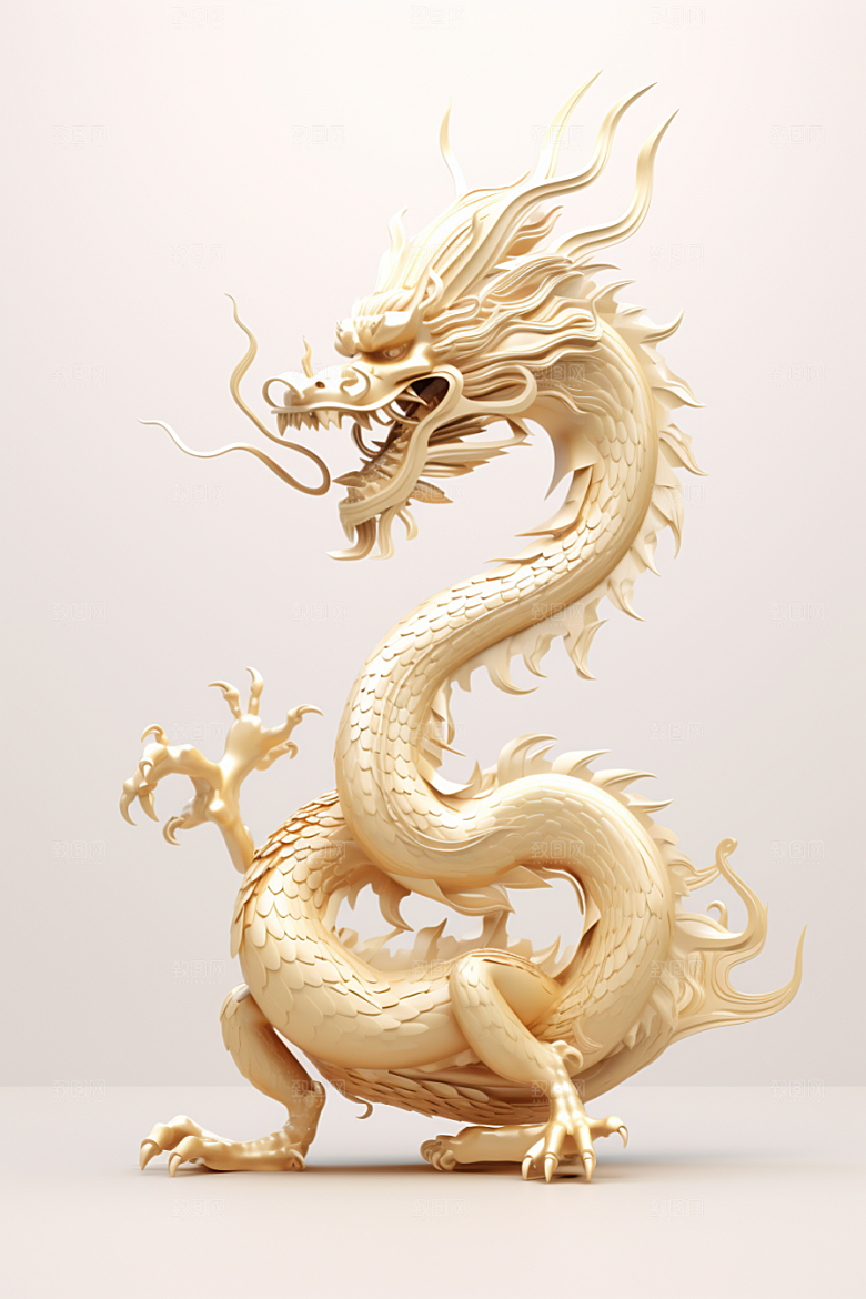机甲金属龙质感新年效果图