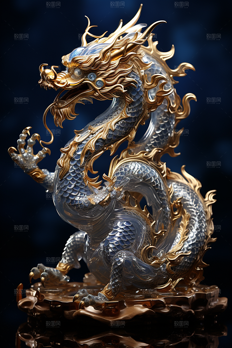 机甲金属龙3D机械感效果图