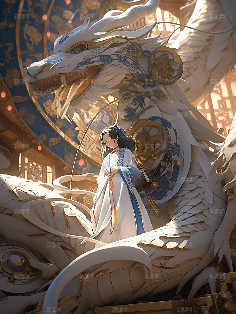 机甲金属龙春节龙年效果图