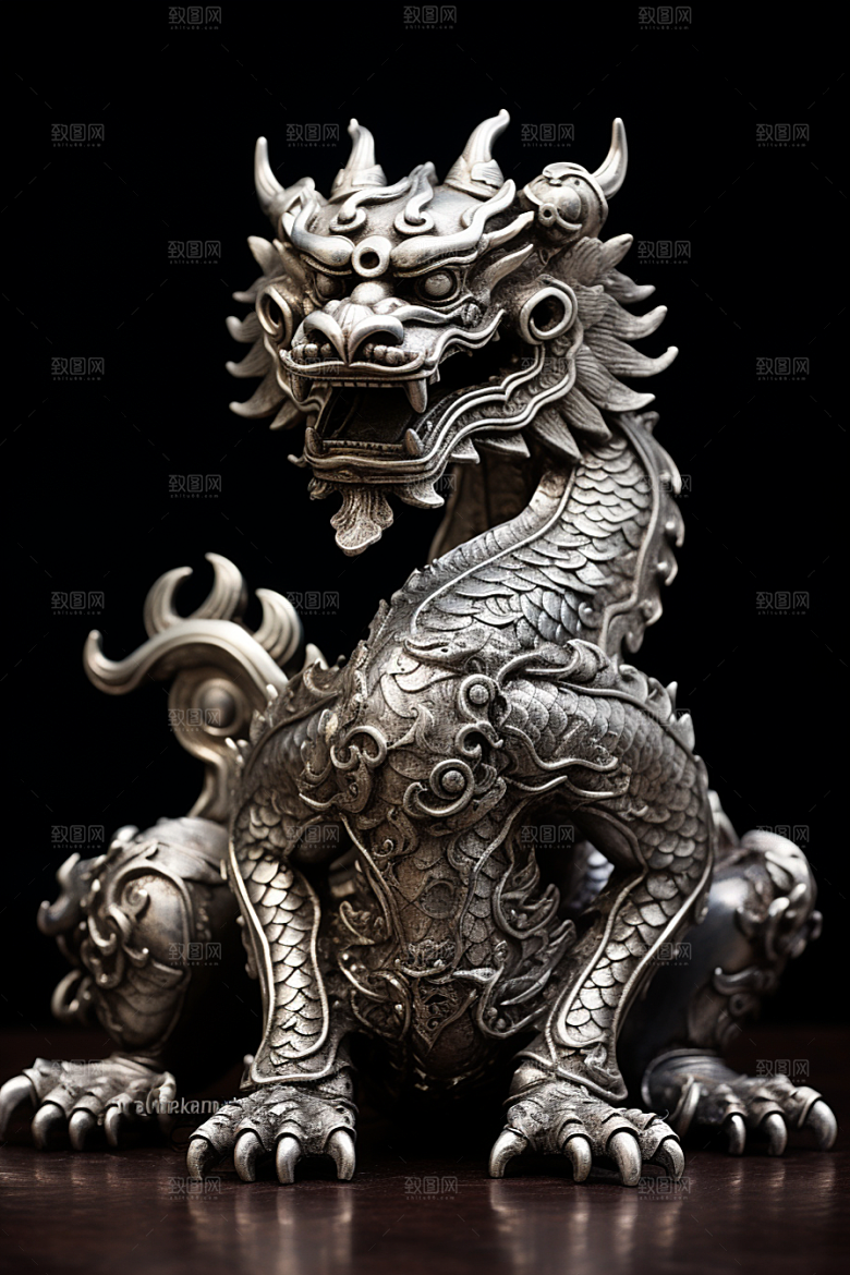机甲金属龙立体模型效果图