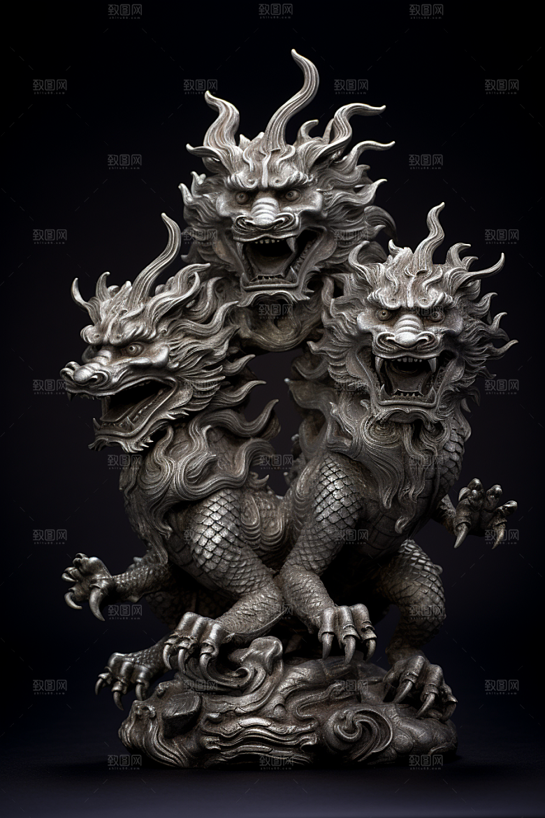 机甲金属龙模型3D效果图