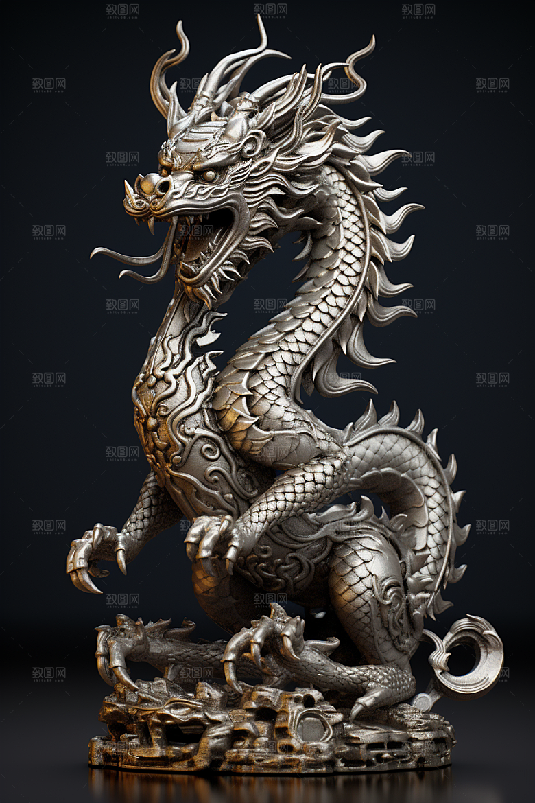 机甲金属龙3D霸气效果图