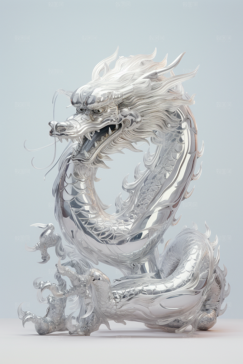 机甲金属龙龙年新年效果图