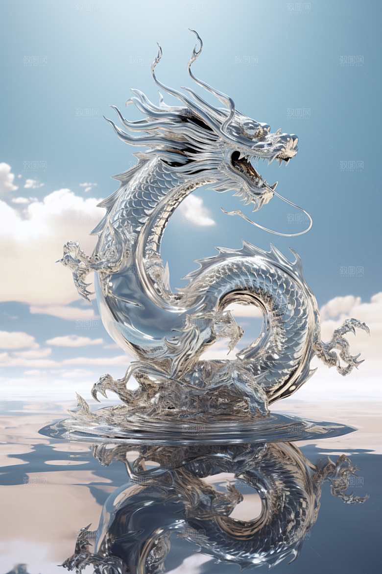 机甲金属龙新年模型效果图