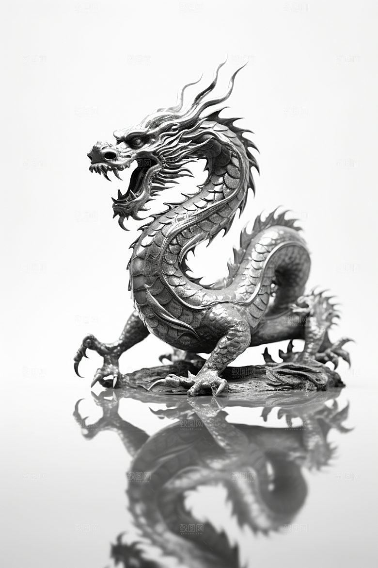 机甲金属龙龙年3D效果图
