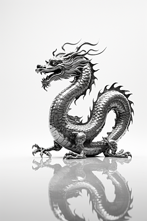 机甲金属龙立体机械感效果图
