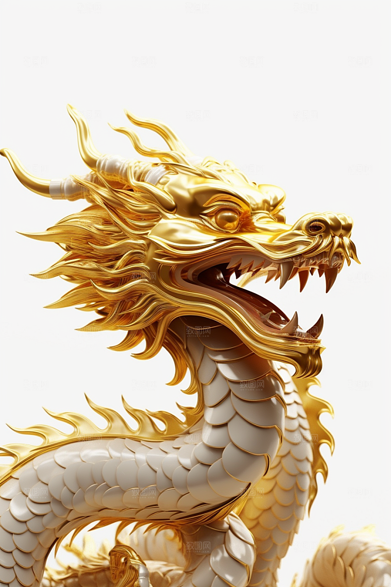 机甲金属龙3D龙年效果图