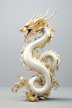 机甲金属龙机械感质感效果图