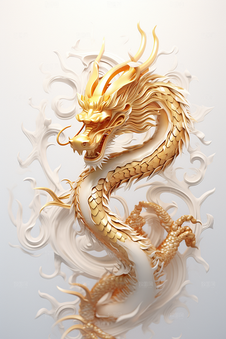 机甲金属龙霸气3D效果图