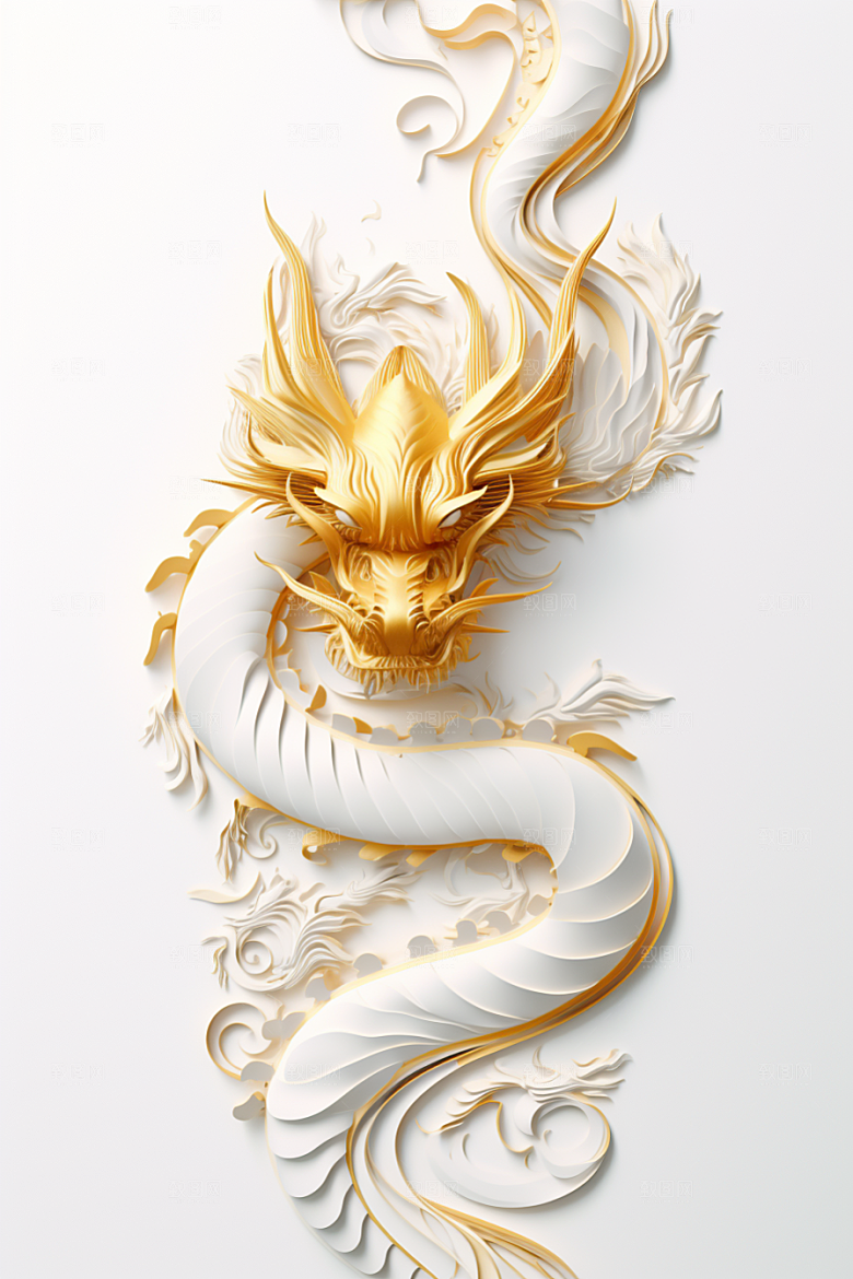 机甲金属龙模型质感效果图