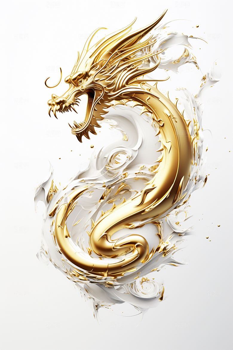 机甲金属龙光泽模型效果图