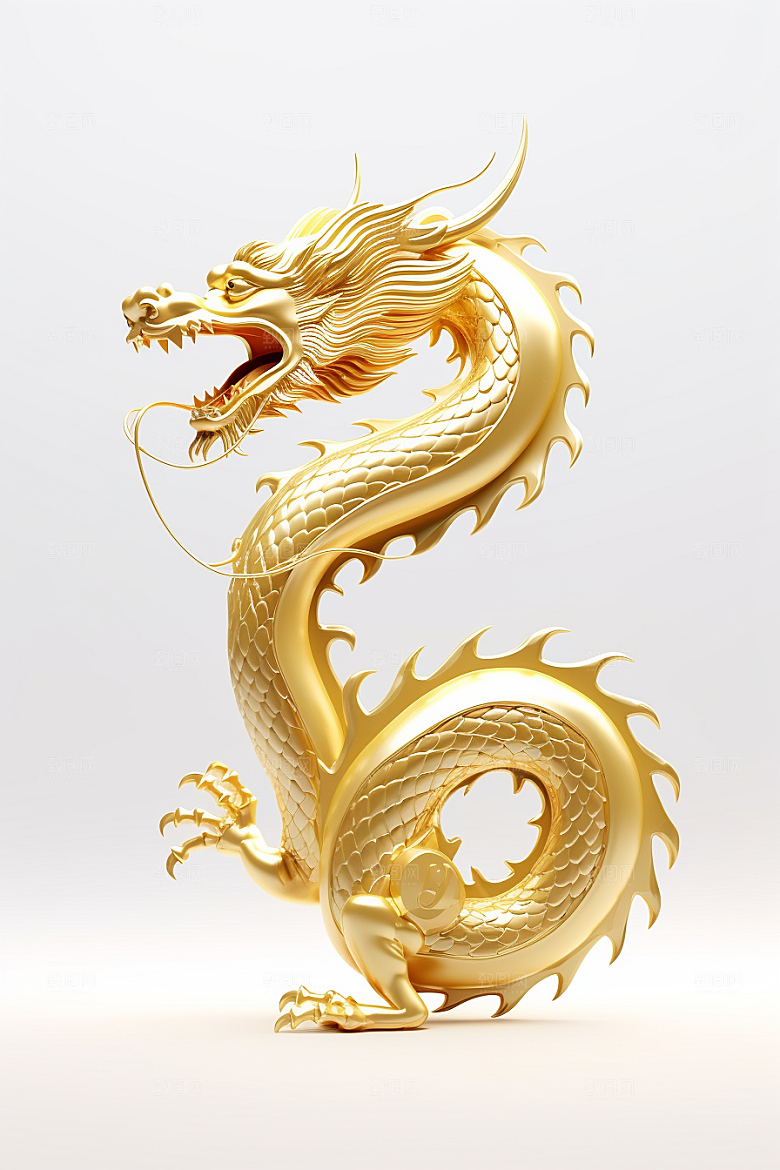机甲金属龙模型新年效果图
