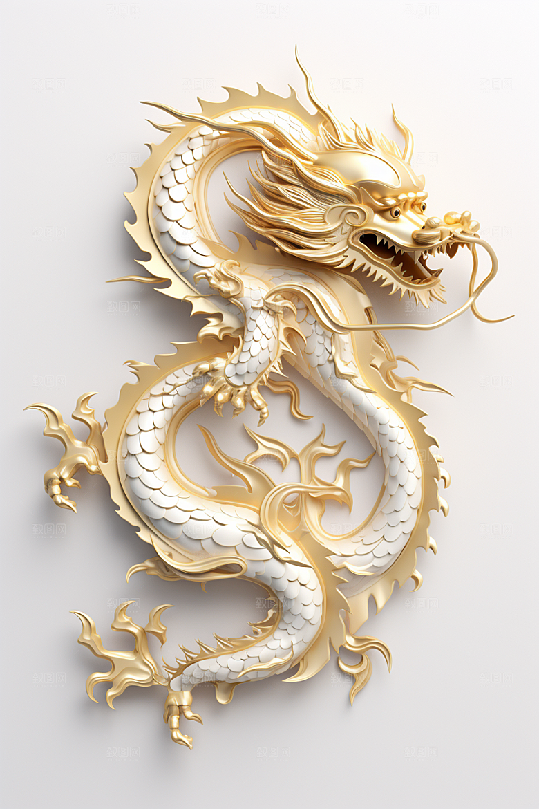 机甲金属龙立体模型效果图