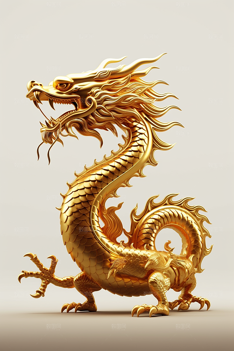 机甲金属龙立体春节效果图