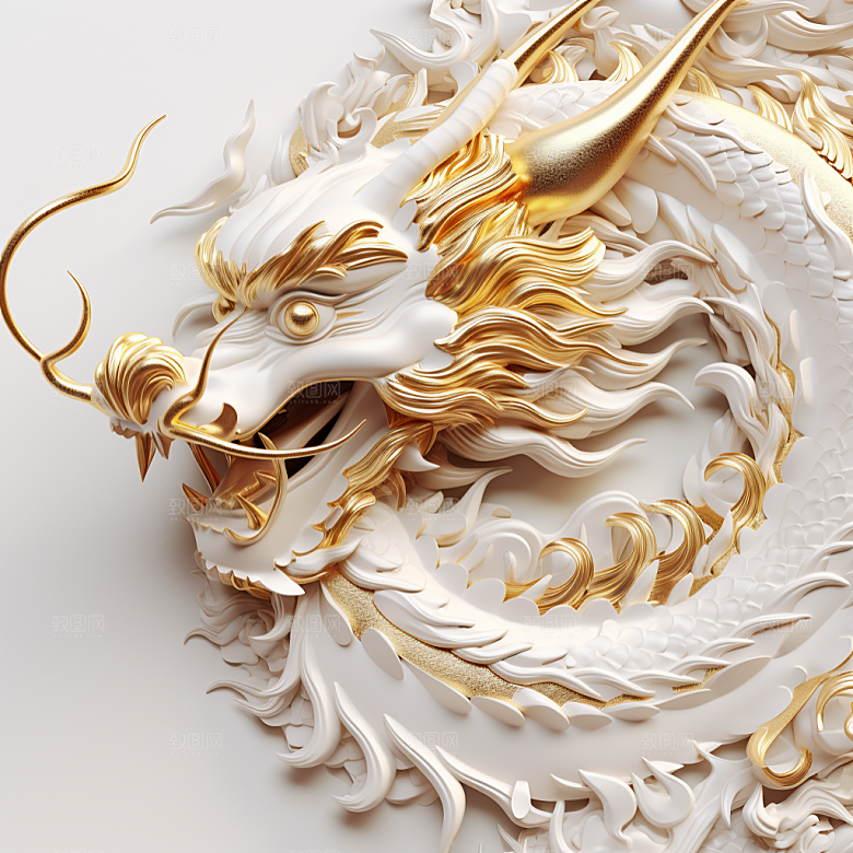 机甲金属龙春节龙年效果图