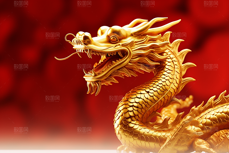 机甲金属龙新年模型效果图