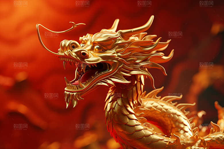 机甲金属龙3D新年效果图