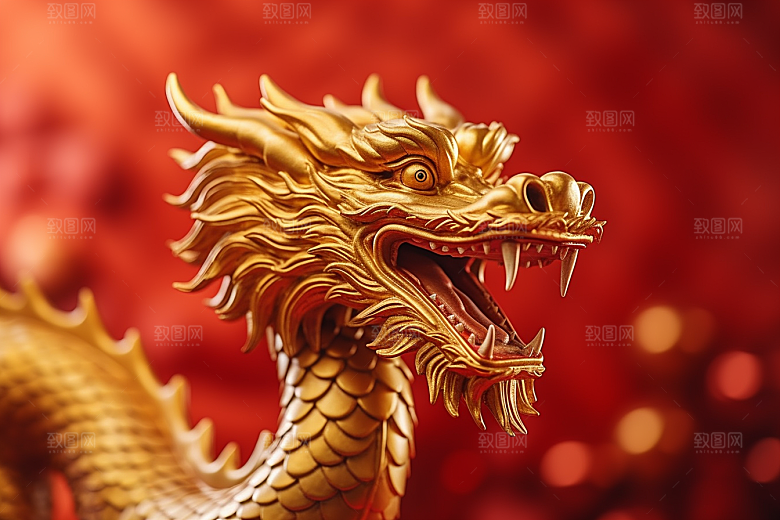 机甲金属龙新年春节效果图