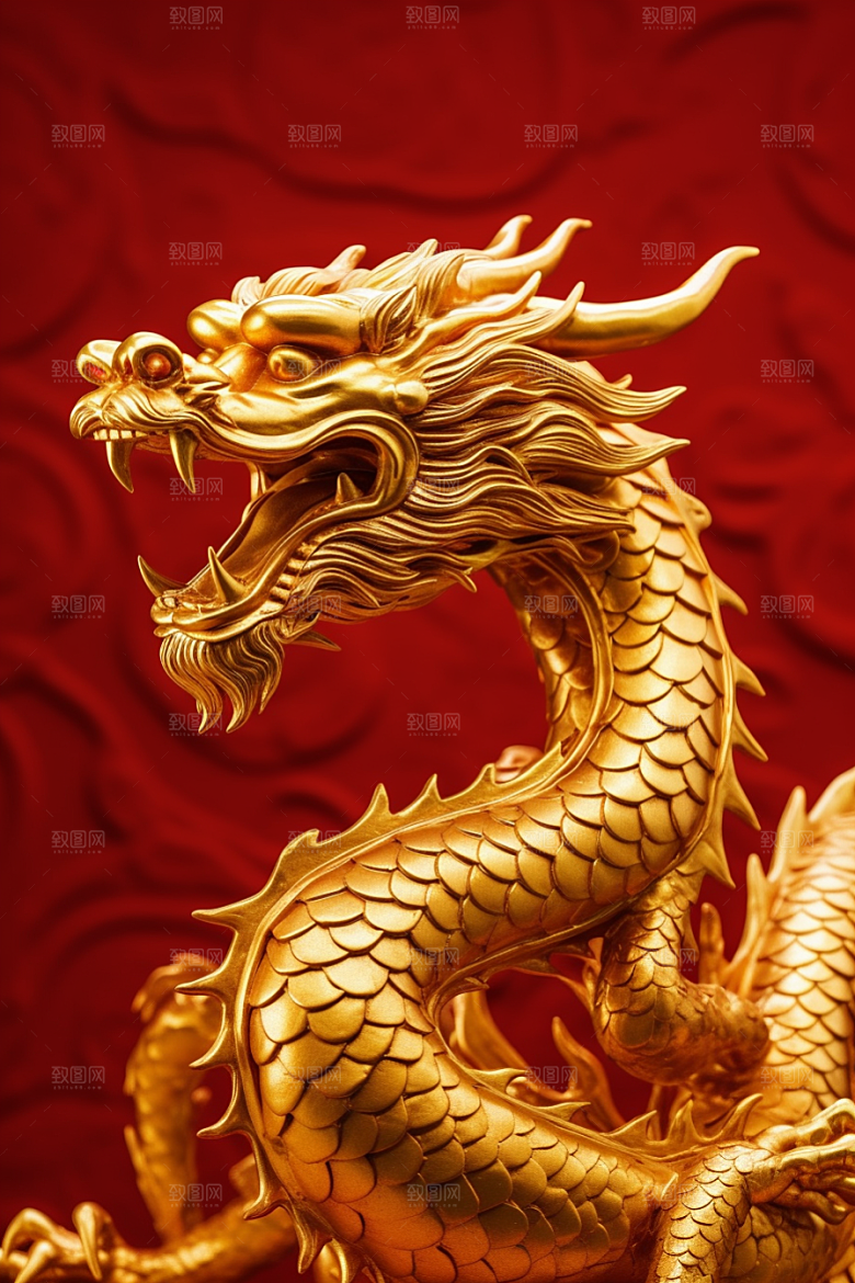 机甲金属龙龙年模型效果图