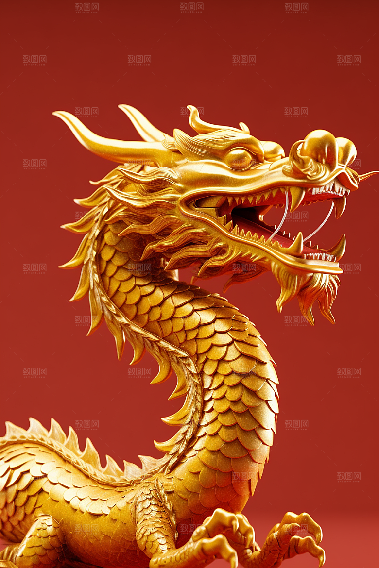 机甲金属龙机械感龙年效果图