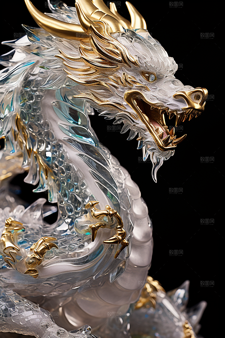 机甲金属龙模型立体效果图