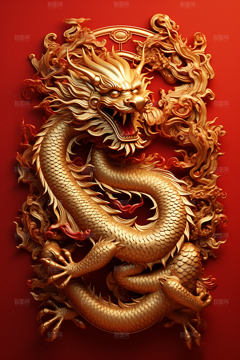 机甲金属龙新年3D效果图