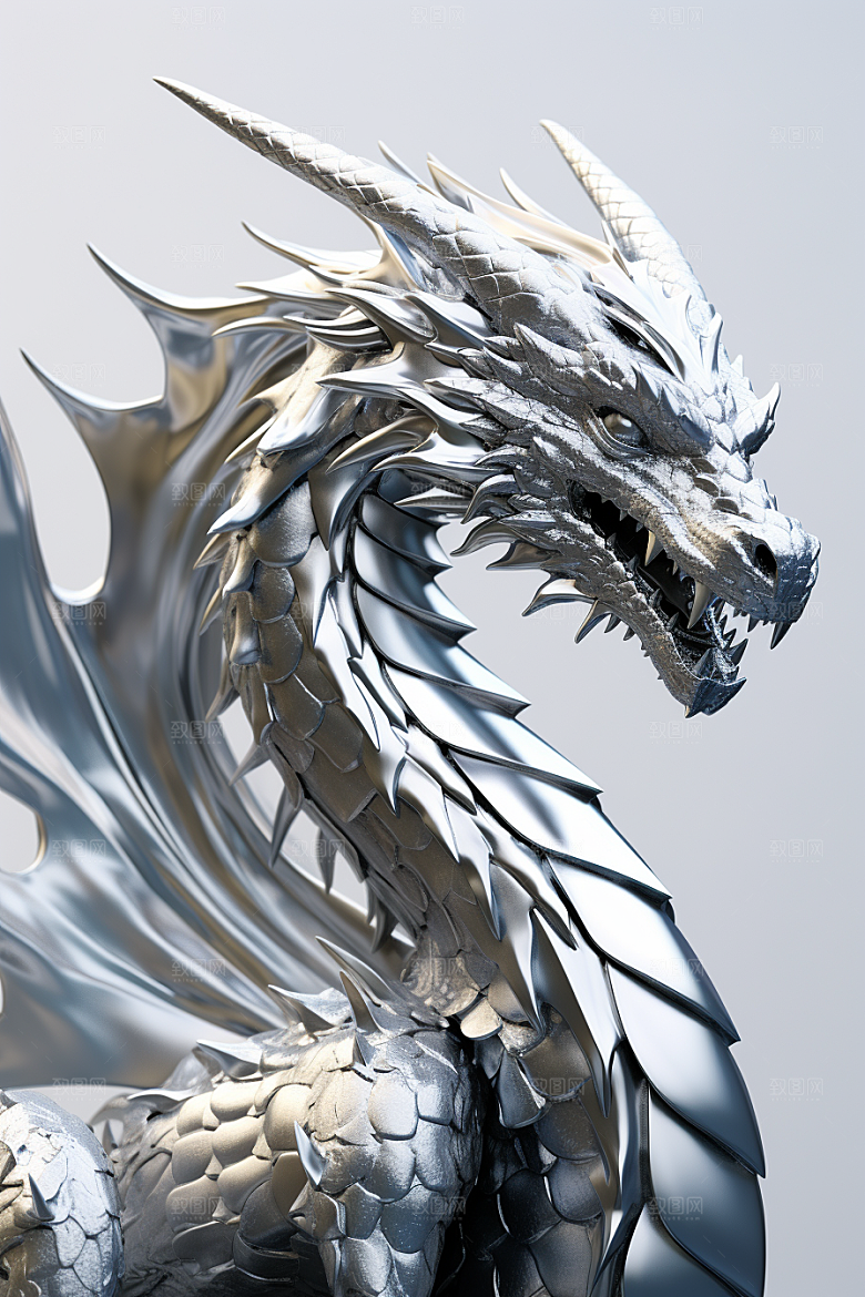 机甲金属龙3D霸气效果图