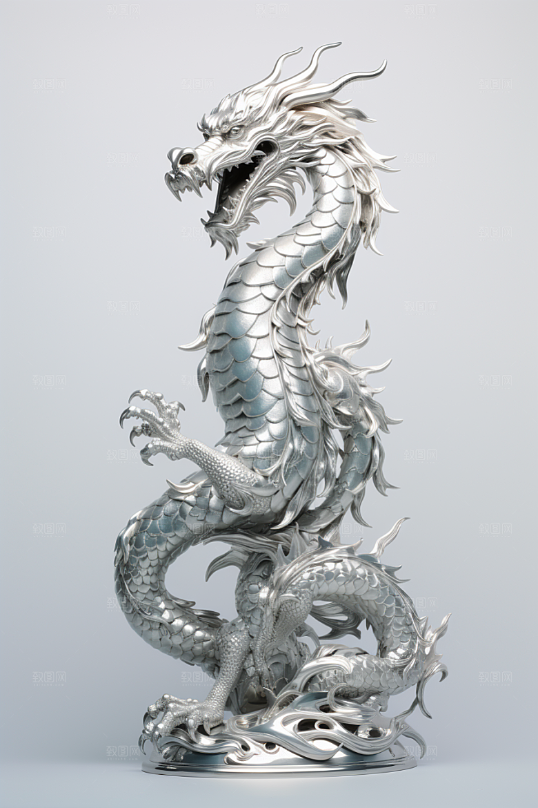 机甲金属龙春节新年效果图
