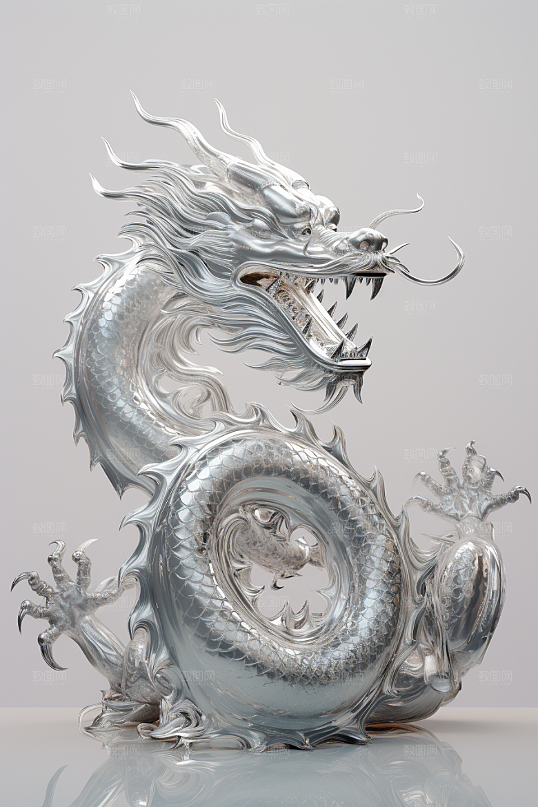 机甲金属龙龙年3D效果图