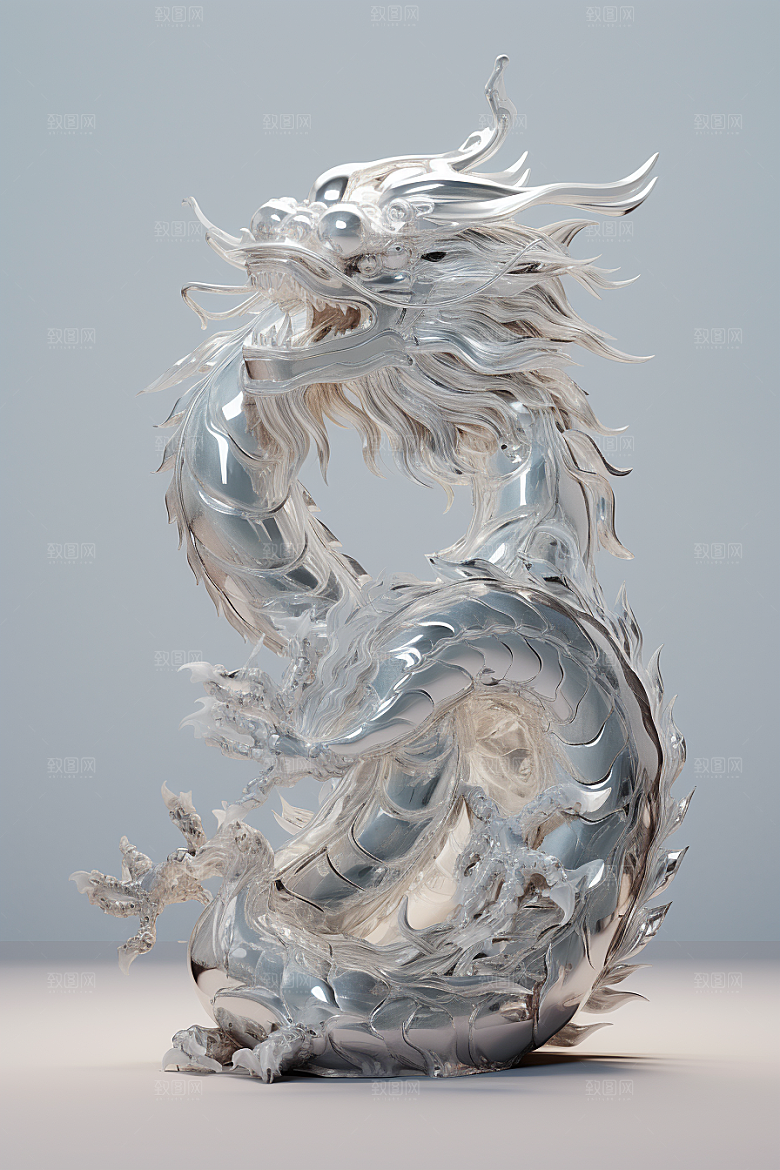 机甲金属龙光泽机械感效果图