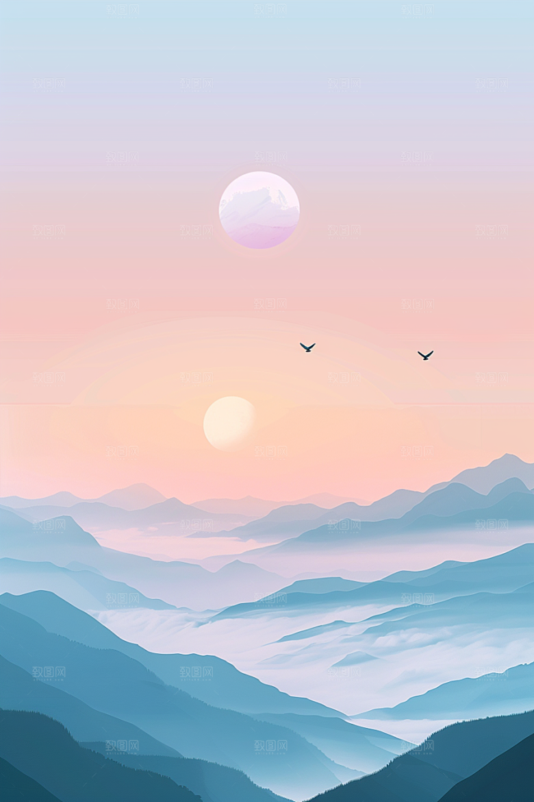 极简时尚平面背景图