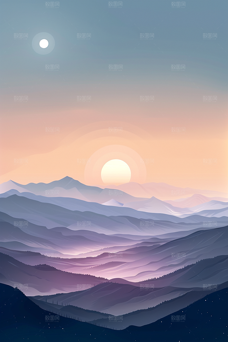 极简氛围清新背景图