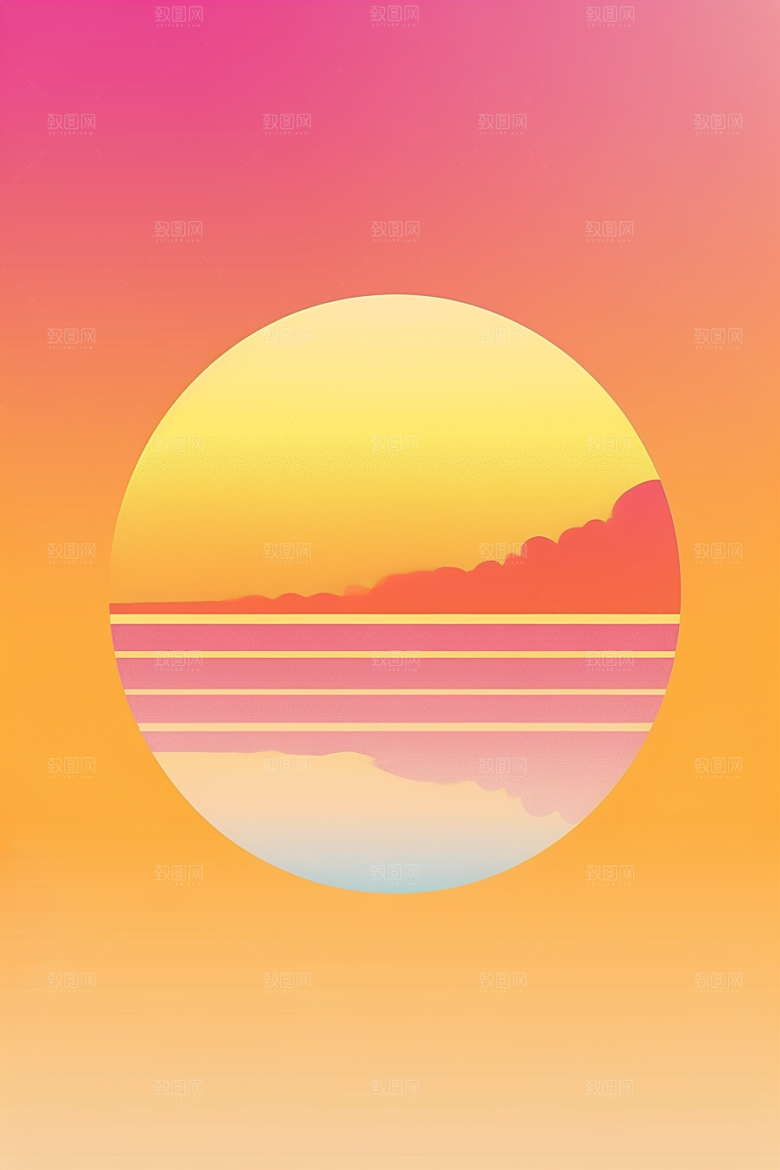 极简平面元素背景图