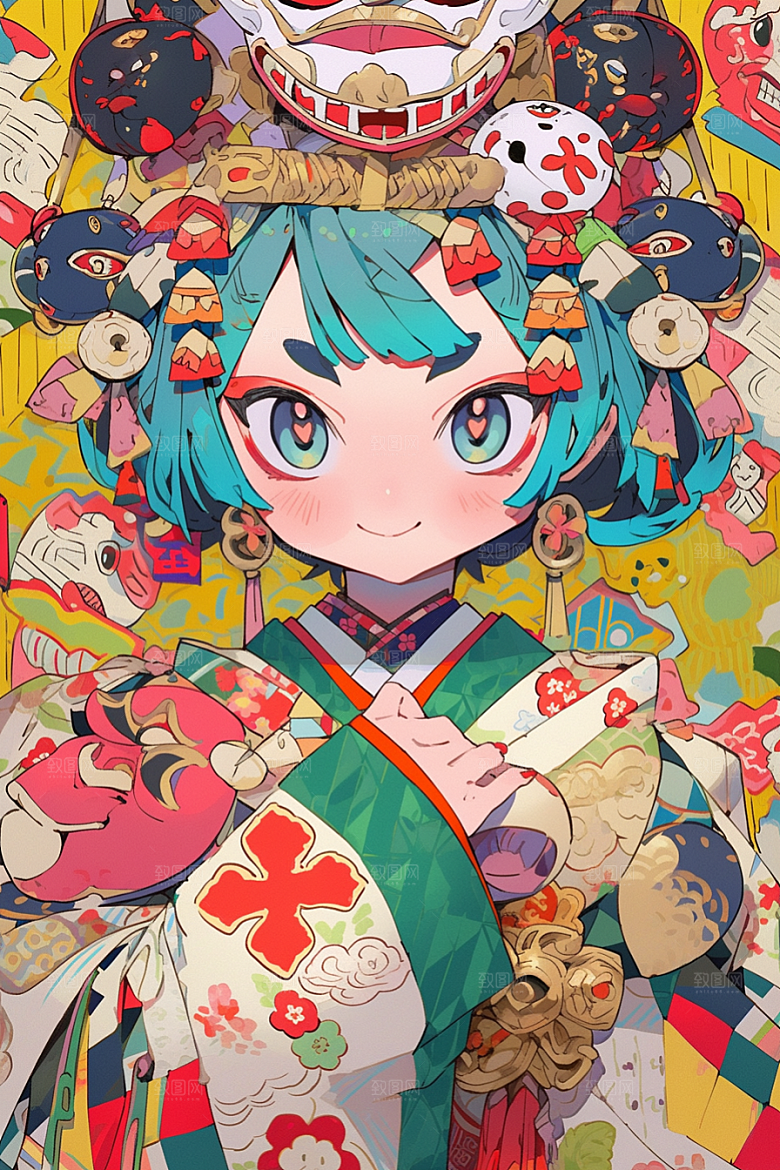 京剧女孩戏曲国粹插画
